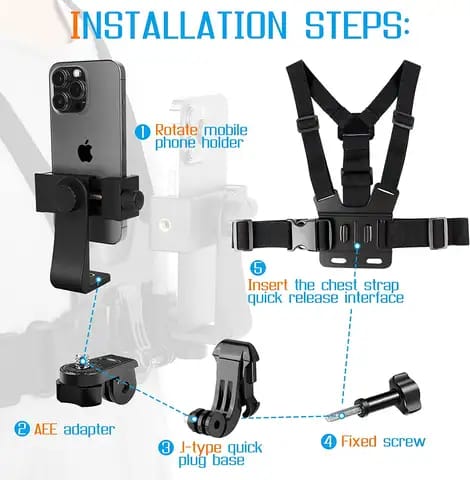 Support de caméra go Pro(sangle de poitrine)